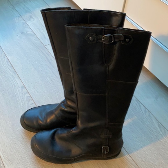 North Face black leather boots - Picture 1 of 8